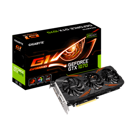 VGA Gigabyte GeForce&#174; GTX 1070 G1 Gaming 8GB GDDR5 256bit _N1070G1-GAMING-8GD _618S